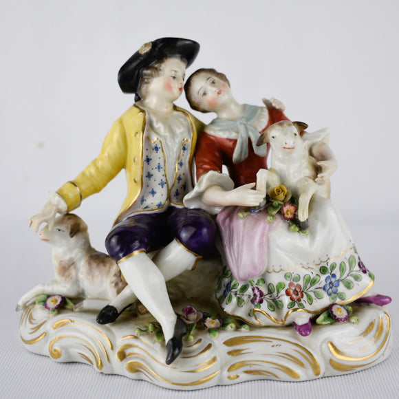 Naples Porcelain Romantic Couple Figurine