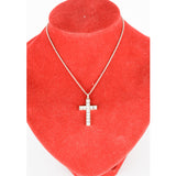 Silver Cross on Silver Necklace