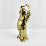 Antique Brass Standing Buddha