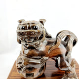 Pair of Carved Wooden Dogs of Foo