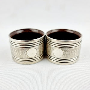 Silver Pair of Napkin Rings by J. Gloster