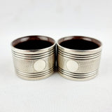 Silver Pair of Napkin Rings by J. Gloster