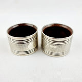 Silver Pair of Napkin Rings by J. Gloster