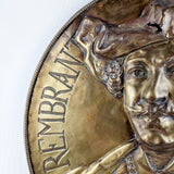 Large Copper Plaque Rembrant Vanryn.