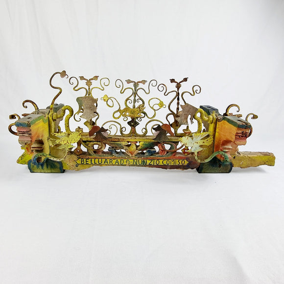 Antique Sicilian Painted Cart Axle