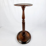 Antique Mahogany Wine Table with Brass Inlay