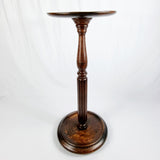 Antique Mahogany Wine Table with Brass Inlay