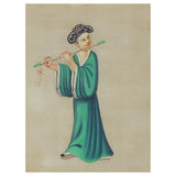 Antique Pair of Rice Paper Watercolour Chinese paintings
