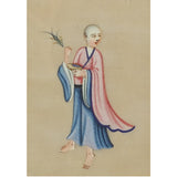 Pair of Chinese Watercolour Rice Paper Paintings