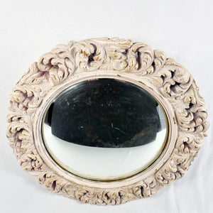 Vintage Plaster Convex Mirror in Ornate frame