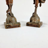 Pair of Art Nouveau French Spelter Figures