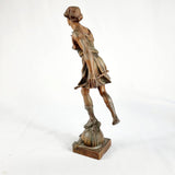 Pair of Art Nouveau French Spelter Figures