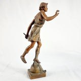 Pair of Art Nouveau French Spelter Figures
