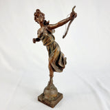 Pair of Art Nouveau French Spelter Figures