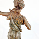 Pair of Art Nouveau French Spelter Figures