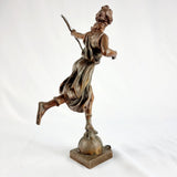 Pair of Art Nouveau French Spelter Figures