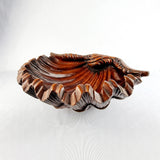 Carved Mahogany Clam Shell