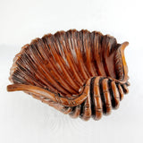 Carved Mahogany Clam Shell