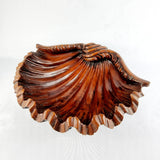 Carved Mahogany Clam Shell