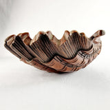 Carved Mahogany Clam Shell