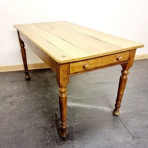 Antique Pine and Mahogany Kitchen Table
