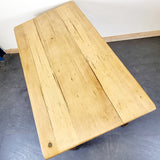 Antique Pine and Mahogany Kitchen Table