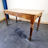 Antique Pine and Mahogany Kitchen Table