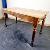 Antique Pine and Mahogany Kitchen Table