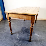 Antique Pine and Mahogany Kitchen Table