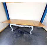 Antique French Parquet Drawer Leaf Dinning Table