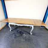 Antique French Parquet Drawer Leaf Dinning Table