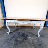 Antique French Parquet Drawer Leaf Dinning Table