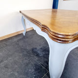 Antique French Parquet Drawer Leaf Dinning Table