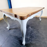 Antique French Parquet Drawer Leaf Dinning Table
