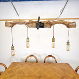 Antique Double Ox Yoke Converted to a Ceiling Light