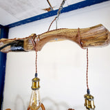 Antique Double Ox Yoke Converted to a Ceiling Light