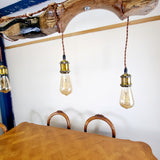 Antique Double Ox Yoke Converted to a Ceiling Light