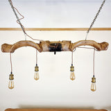 Antique Double Ox Yoke Converted to a Ceiling Light