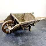 Antique Wooden Wheelbarrow