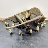 Antique Wooden Wheelbarrow