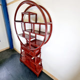 Red Chinese Laquered shelving Unit