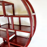 Red Chinese Laquered shelving Unit