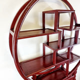 Red Chinese Laquered shelving Unit