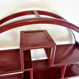 Red Chinese Laquered shelving Unit