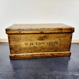 Antique 19th Century Pitch Pine Carpenters Trunk