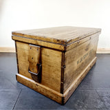 Antique 19th Century Pitch Pine Carpenters Trunk