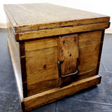 Antique 19th Century Pitch Pine Carpenters Trunk