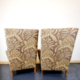 Pair of Queen Anne Style Wingback Chairs