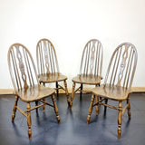 Set of Four Antique Style Colonial Windsor Style Chairs