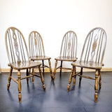 Set of Four Antique Style Colonial Windsor Style Chairs